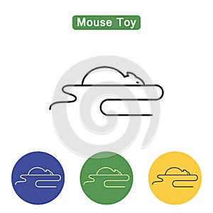 Mouse toy line icon