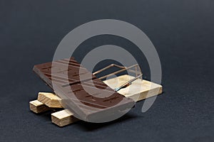 mouse trap with a chocolate bait