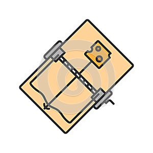 Mouse trap color icon