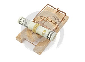 Mouse trap and dollar
