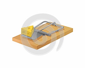 Mouse trap symbol object illustration vector