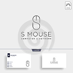 mouse typelogo text logo template vector illustration icon element