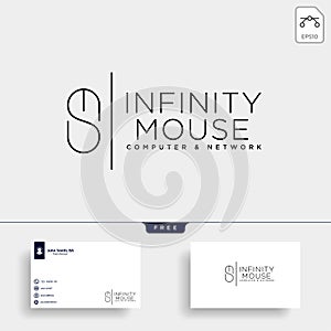 mouse typelogo text logo template vector illustration icon element