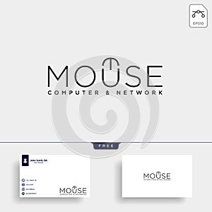 mouse typelogo text logo template vector illustration icon element