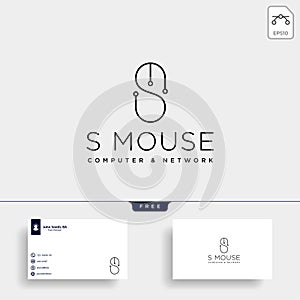 mouse typelogo text logo template vector illustration icon element