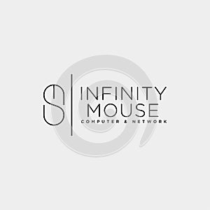 mouse typelogo text logo template vector illustration icon element
