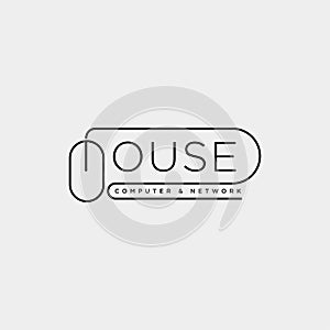 mouse typelogo text logo template vector illustration icon element