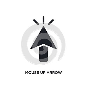 mouse up arrow isolated icon. simple element illustration from ultimate glyphicons concept icons. mouse up arrow editable logo