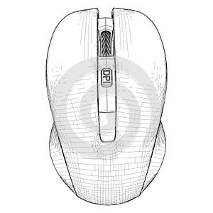 Mouse Vector 01. Isolated On White Background. A Vector Illustration Of An Computer Mouse.