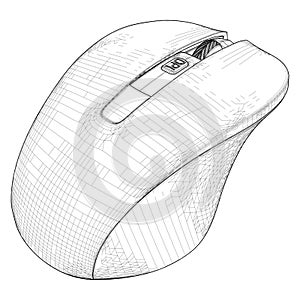 Mouse Vector 01. Isolated On White Background. A Vector Illustration Of An Computer Mouse.