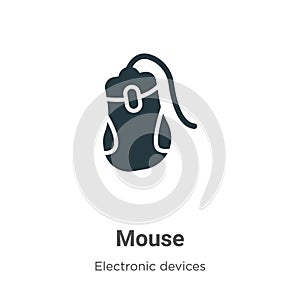 Mouse vector icon on white background. Flat vector mouse icon symbol sign from modern electronic devices collection for mobile