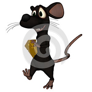 Mouse Walking with Cheese