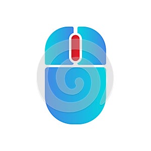 Mouse wheel button click. Active button scrolling demonstration isolated