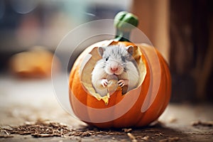 mouse with whiskers, holding a pumpkin seed