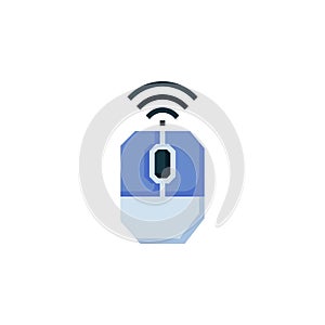 mouse wireless vector icon. computer component icon flat style. perfect use for logo, presentation, website, and more. simple