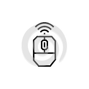 mouse wireless vector icon. computer component icon outline style. perfect use for logo, presentation, website, and more. simple