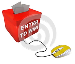 Mouse yellow modern enter to win