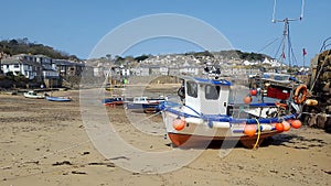 Mousehole Harbour at Low Tide, Cornwall UK