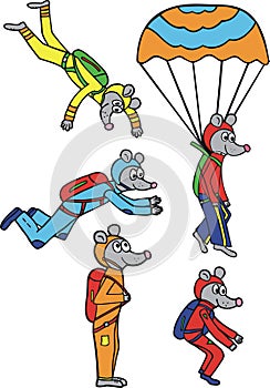 Mouses skydivers