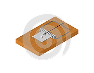 Mousetrap isolated. Mouse trap Vector illustration