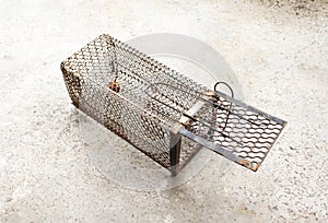 Mousetrap Rat cage white background.