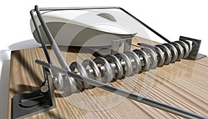 Mousetrap With Trapped Computer Mouse