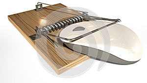 Mousetrap With Trapped Computer Mouse