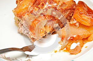 Moussaka-potatoes dish