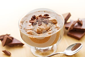 Mousse au chocolat with chocolate