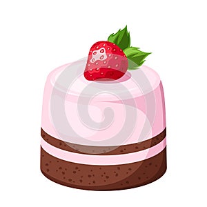 Mousse cake. Vector illustration.