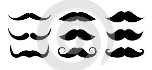 Moustache cartoon, mustaches vector icon