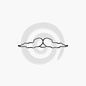 moustache, Hipster, movember, male, men Line Icon. Vector isolated illustration
