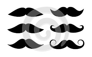 Moustache icons, vector illustration