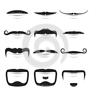 Moustache shapes set