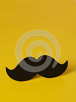Moustache on a yellow background