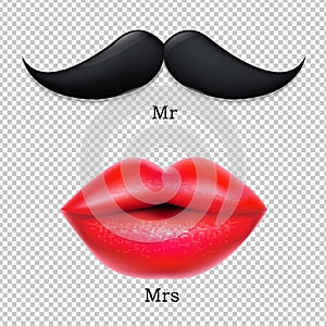 Moustaches With Lips