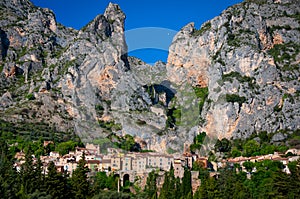 Moustiers Sainte Marie village in Provence