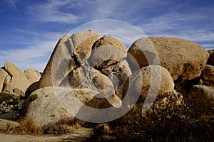 Moutain formed by huge rocks