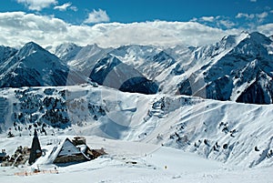 Moutain winter panorama photo