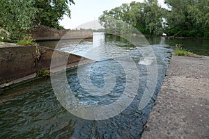 Mouth of ancient river of Lybid in Kyiv, Ukraine