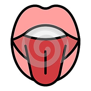 Mouth animation icon vector flat