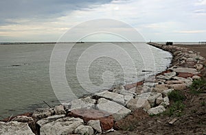 mouth of the Brenta river in the Veneto region in Northern Italy
