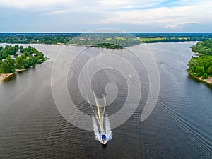 Mouth of the Dnieper and Desna rivers. Kiev