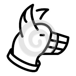 Mouth dog protect icon, outline style