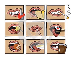 Mouth eats photo