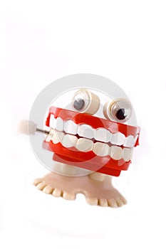 Mouth full of teeth windup toy