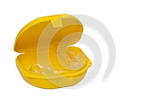 Mouth guard in its container