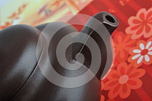 Mouth part detail of Chinese tea pottery