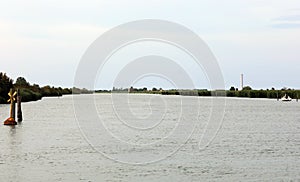 mouth of the Po River in Italy