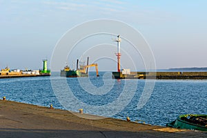 The mouth of the port in Wladyslawowo.